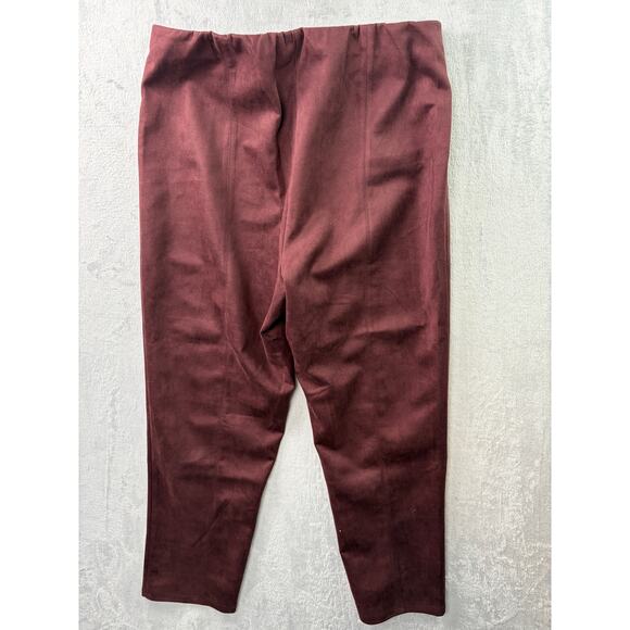 Avec Les Filles x Anthropologie Faux Suede Pants – Plum/Prune – Size 3X - Picture 2 of 7
